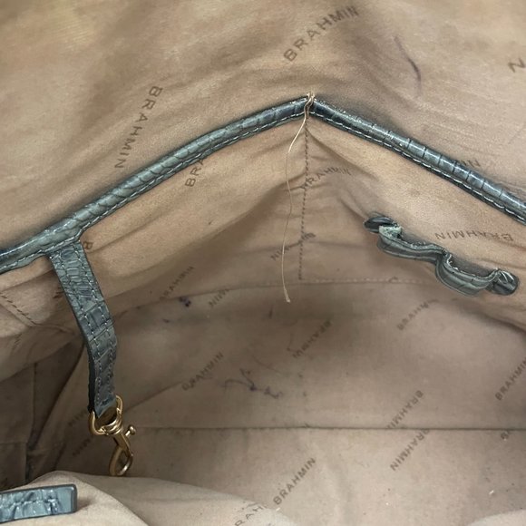 Brahmin Duxbury "Sea Glass/Light Green" Leather Ombre Melbourne Satchel - Picture 8 of 9